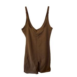 SKIMS Sheer Sculpt Open Bust Bodysuit Jasper Brown X Large